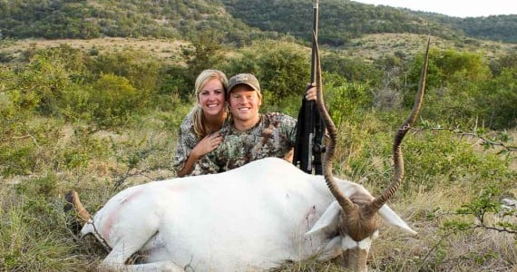 addax hunting with wife