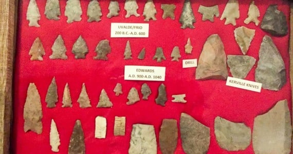 collection of arrowheads from Texas