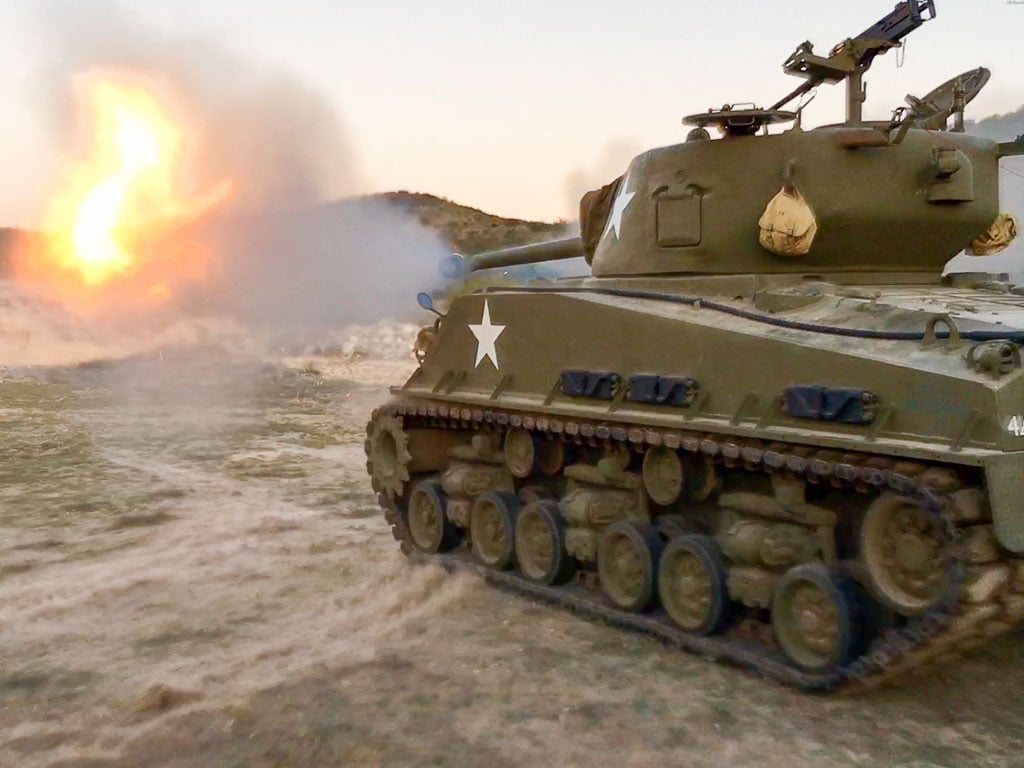 Sherman Tank Firing