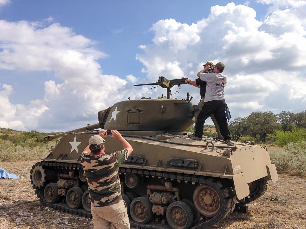 Machine Gun Shooting Tank Driving OX Ranch