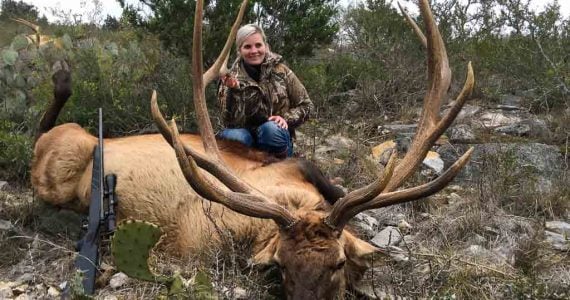 woman elk hunting