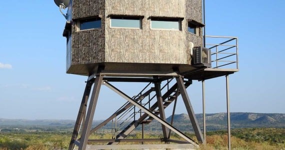 interior of giant hunting blind